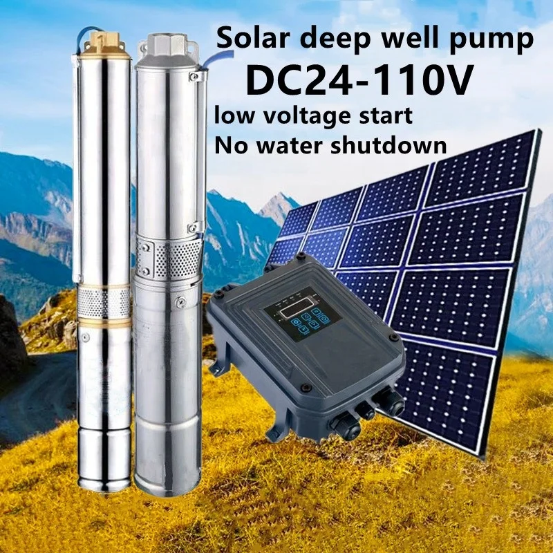 3 inch DC 48v400W600W750W solar water pump high lift agricultural irrigation photovoltaic submersible deep well pump