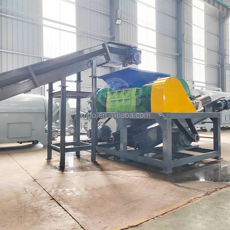 Factory Price Two shaft type plastic waste glass bottle shredder machine scrap metal double shaft shredder