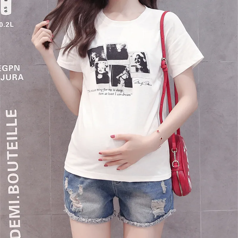 Летние модные рваные джинсовые шорты с эффектом подтяжки живота для мам и беременных женщин, новинка 2019