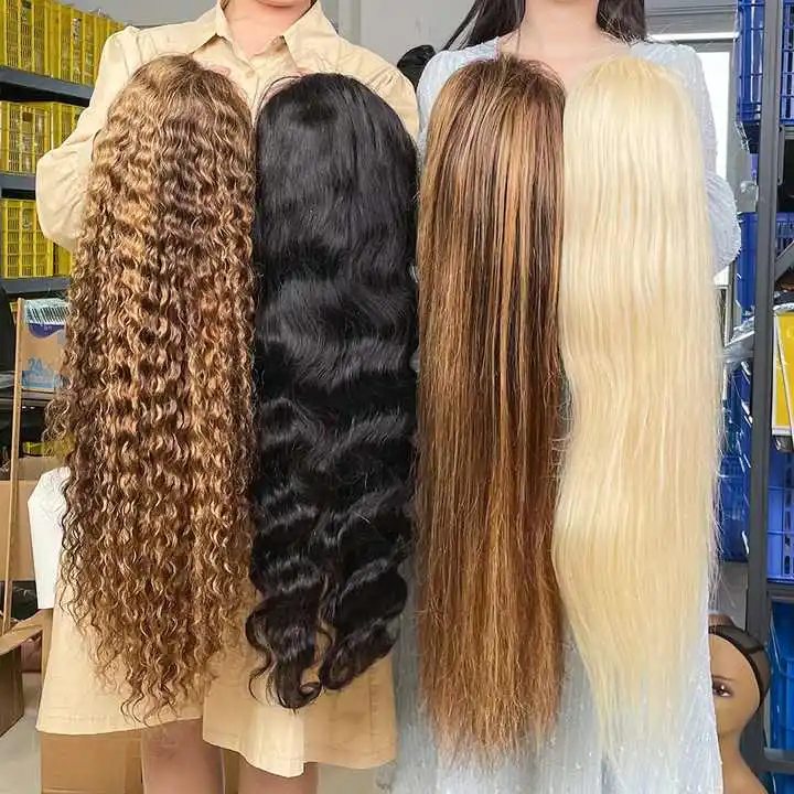 Body Wave Chocolate Brown Color Human Hair Wigs 13x6 Lace Front Wig Pre Plucked Remy Hair HD Transparent Lace Wigs 250 density