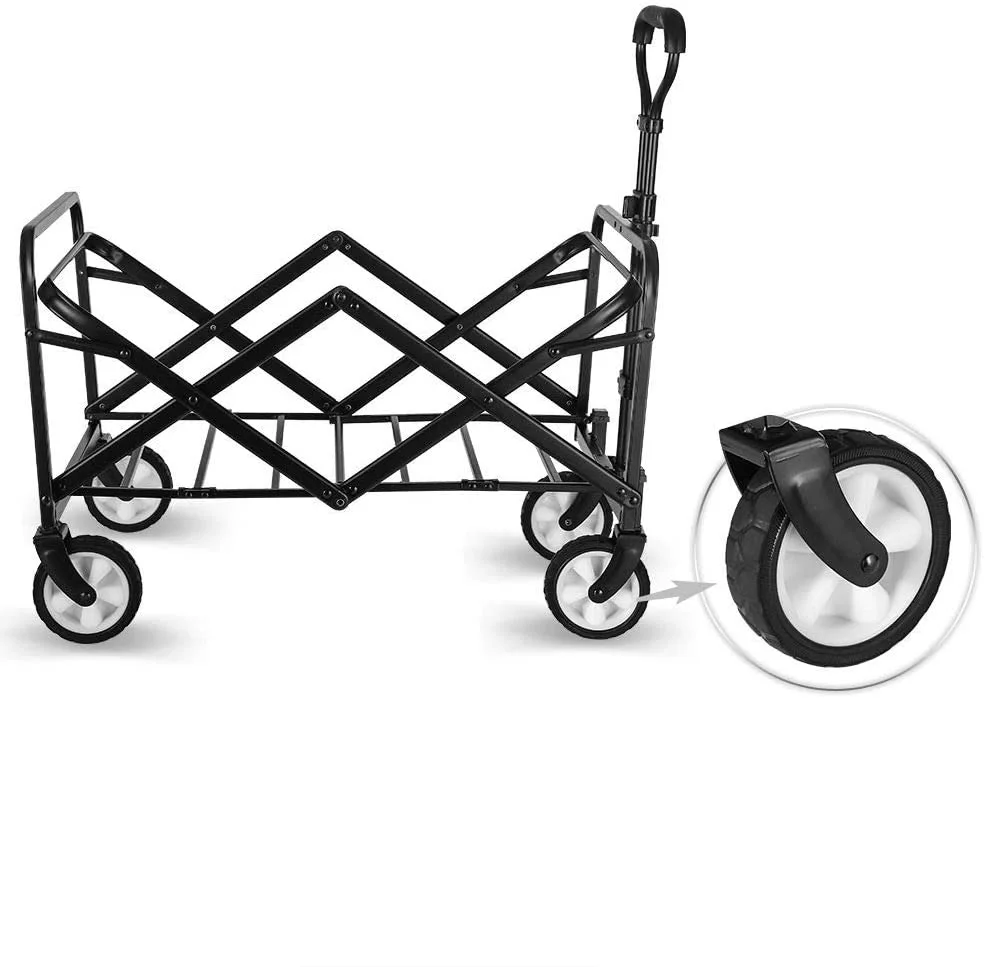 Foldable camping trolley wagon cart for outdoor garden and beach wheels tires fishing beach waggon cart for outdoor