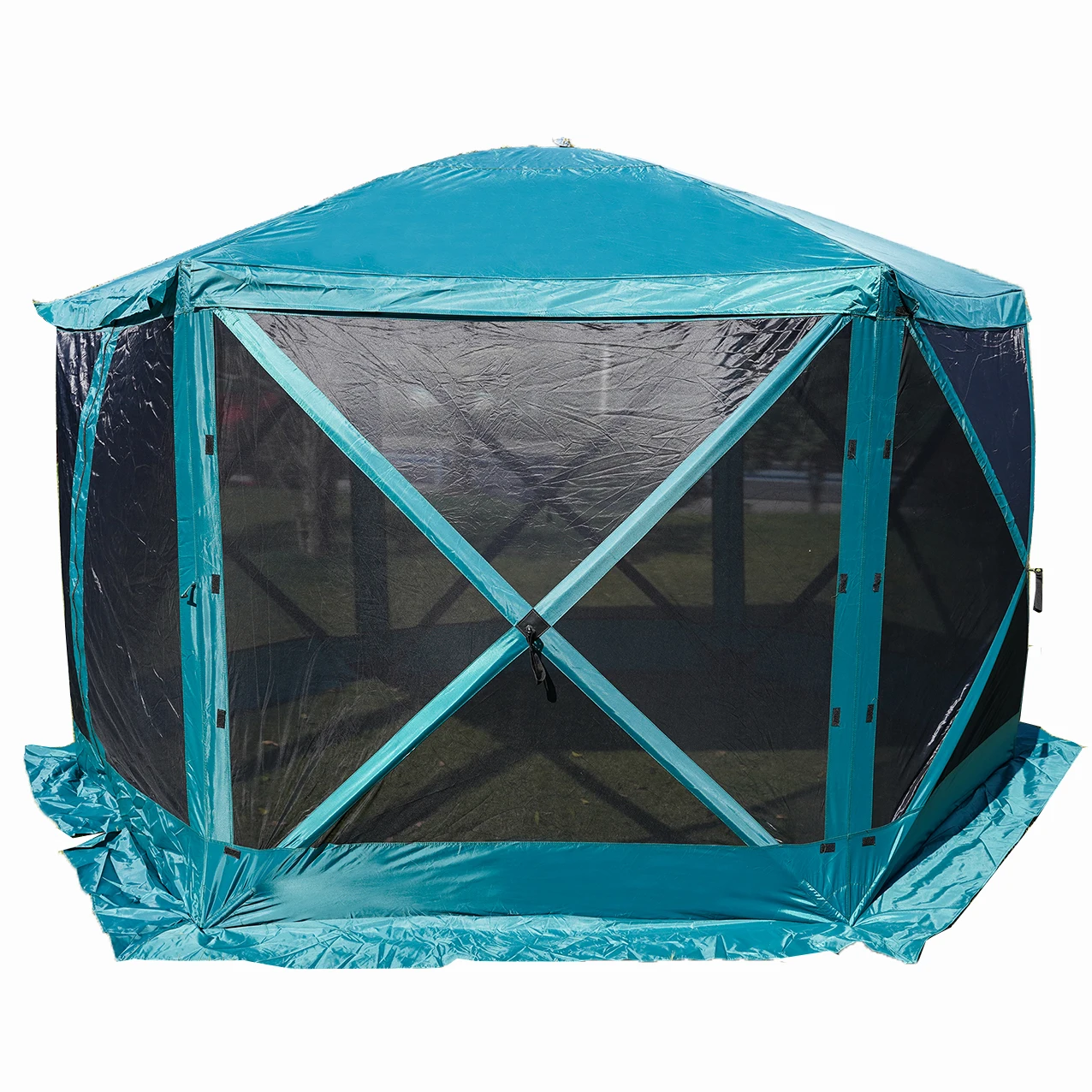 Customized  Durable  6 side Pop Up Screen House Gazebo Tent Outdoor Garden  Camping Mesh Screen Room House