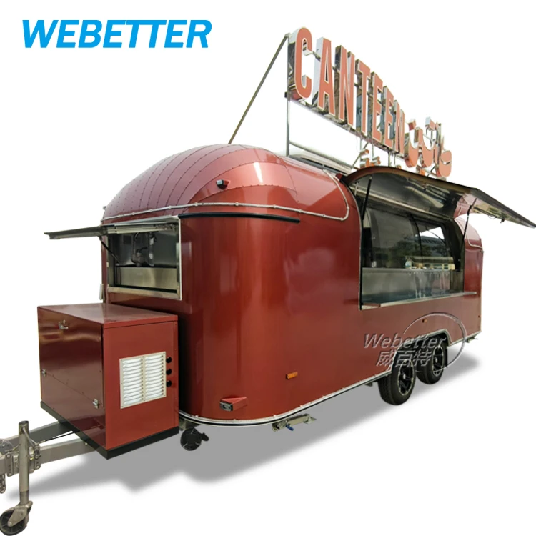 WEBETTER Remorque Snack Pizza Fast Food Truck Chicken Rotisserie Grill Food Trailer BBQ Coffee Mobile Kitchen Food Trailer Sale