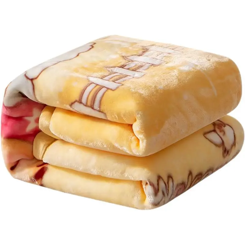 HOSHOM 2025 New Baby 100% Polyester Halloween Throw Sofa Knitted Custom Print Bed Double Blanket