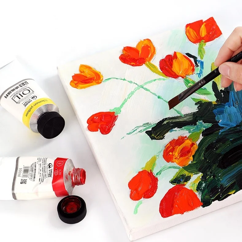 Aluminum Tube Student Quality 12ml Factory Price OEM Painting Oil Paints Colors For Art Painting