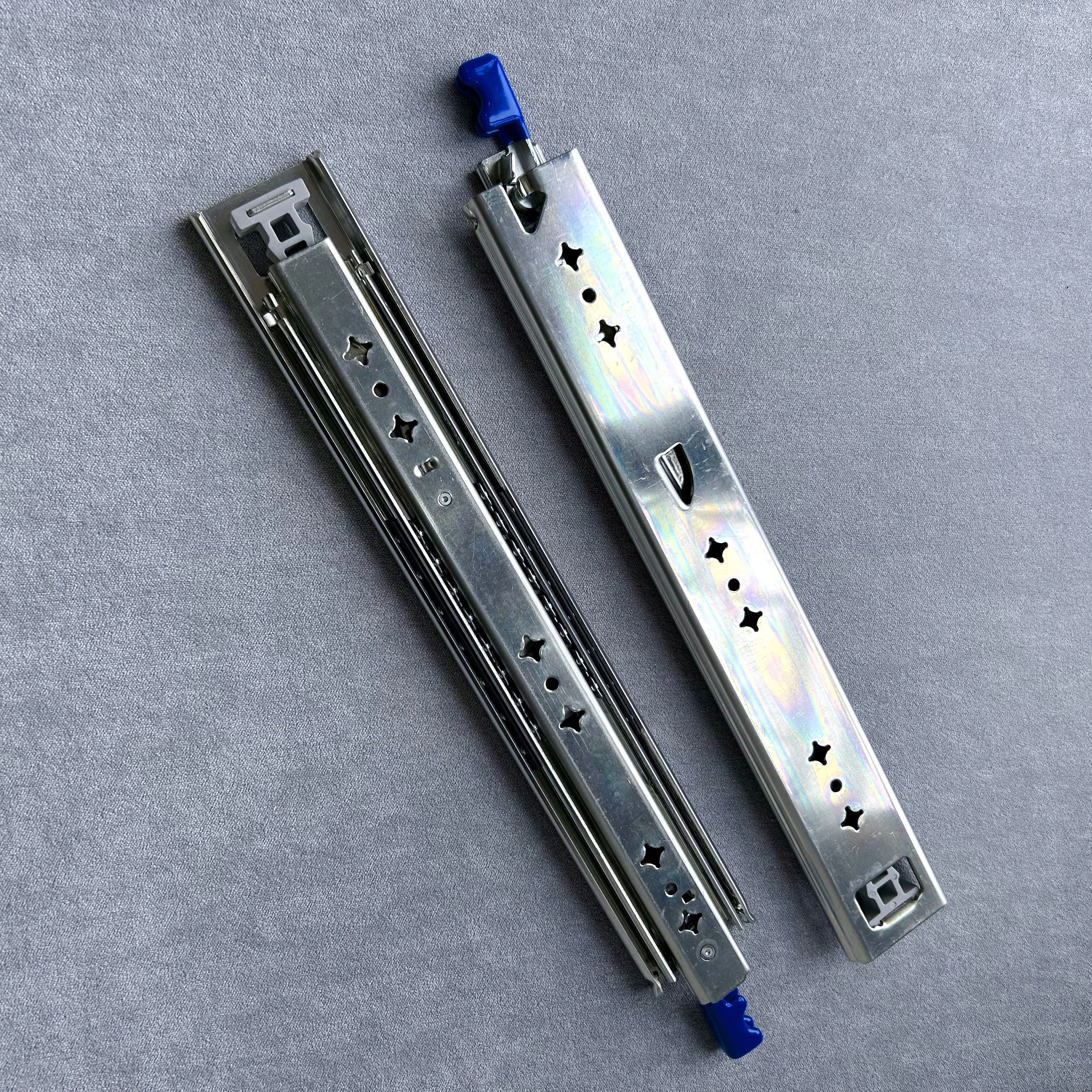 GUANZHIYU Hardware Ball Bearing Side Mount Drawer Slides Roller Bearing Drawer Slides