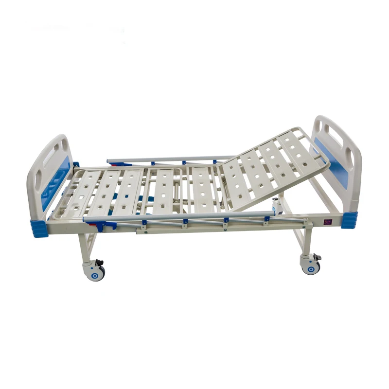 Emergency ICU Medical Bed Mute Caster Remove Two Crank Adjustable Manual Hospital Bed for Patients
