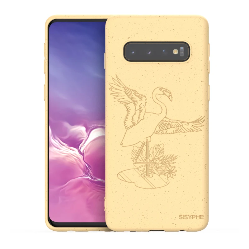 Compostable материал 100% биоразлагаемые продукты Эко-друг бамбуковое волокно телефон чехол для Samsung S10 плюс