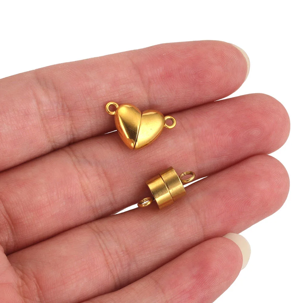 Stainless Steel Strong Magnetic Pendant Magnet Tail Connector Leather Bracelet Jewelry Making Diy Accessories