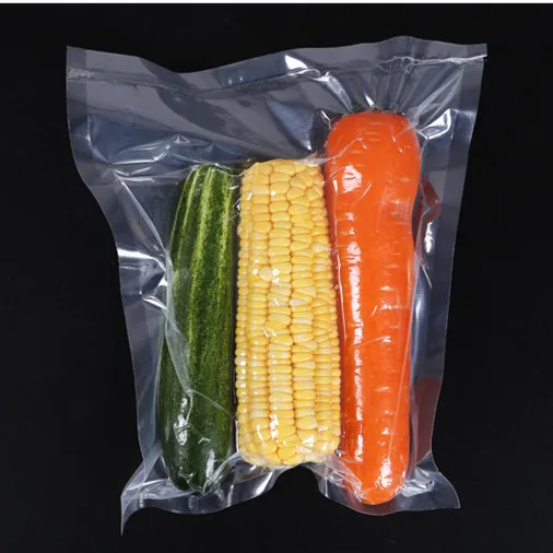 Custom Logo Laminated Transparent Plastic Nylon Biodegradable Pre-cut Vacuum Seal Bags For Food Packaging