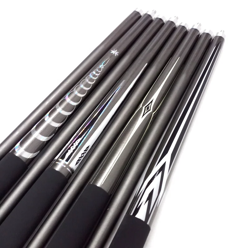 xmlivet cheap 13mm Carbon fibre Billiards Pool cue sticks grey colorful 1/2 split Carbon cue sticks can customize China