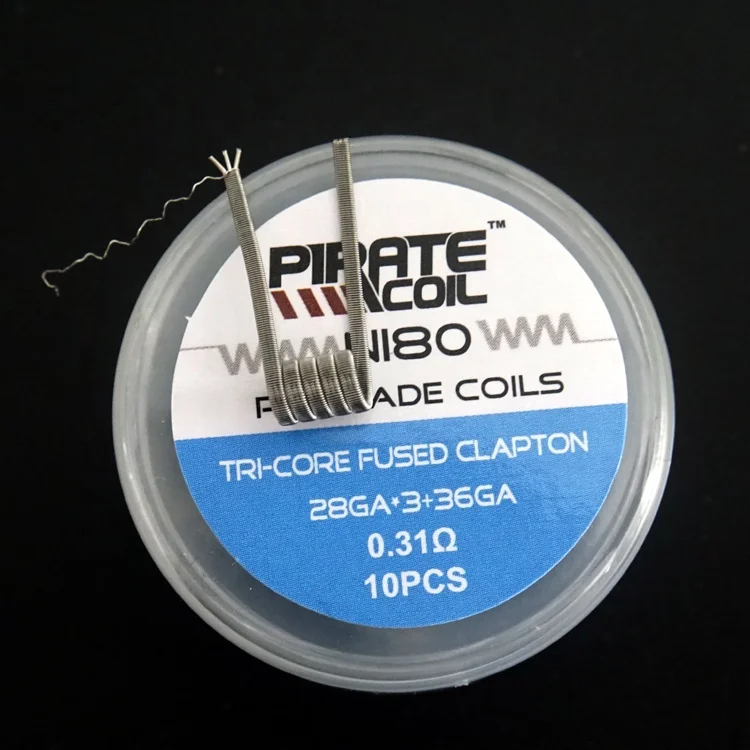
Factory produce OEM prebuilt nichrome coil vape 3 core clapton coil wire single coil vaper 10pcs/box 