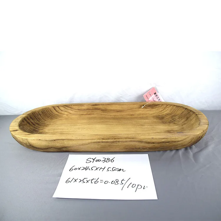 
2020 Artistic paulownia wooden oval planter 