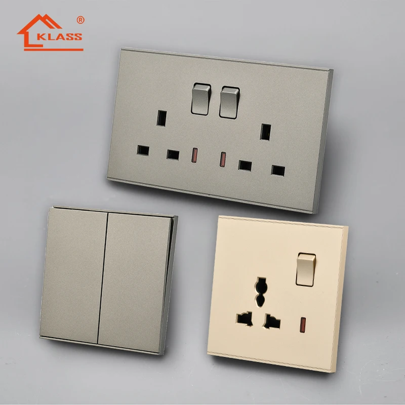 switch manufacturer BS Flame Resisted Wall Switch Modern Design PC FIame Resistant Material for house hotel office