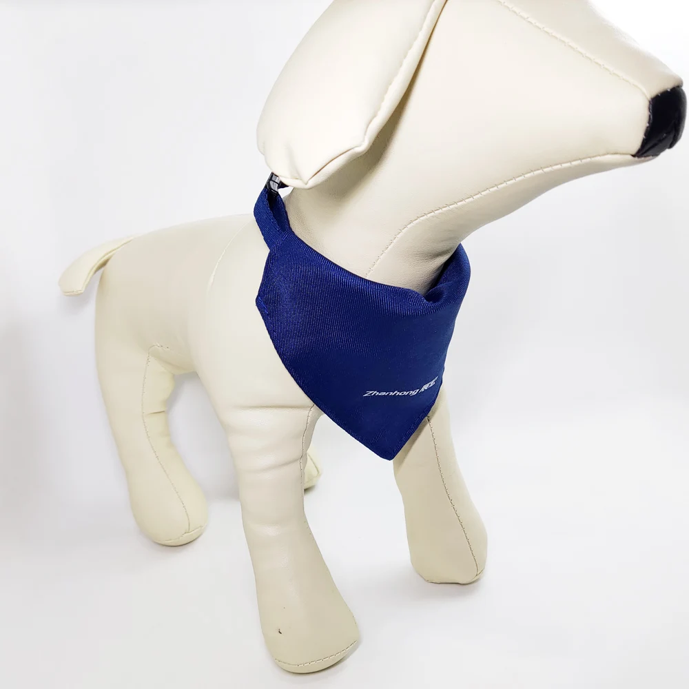 Custom Size Fashion Cooling Silk Screen Printing Sublimation Blank Triangle Pet Scarf Collar Dog Bandana With Logo