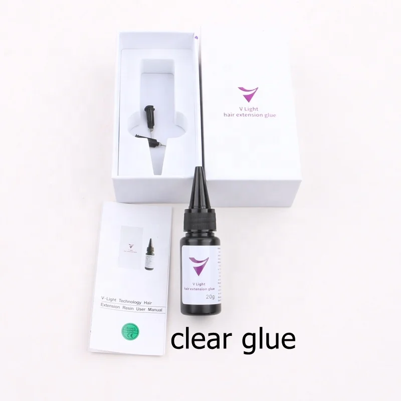 New Hot Selling V Light Hair Glue Black clear Color UV Glue for Hair Extensions Apply Professional for V Light Hair Extensions