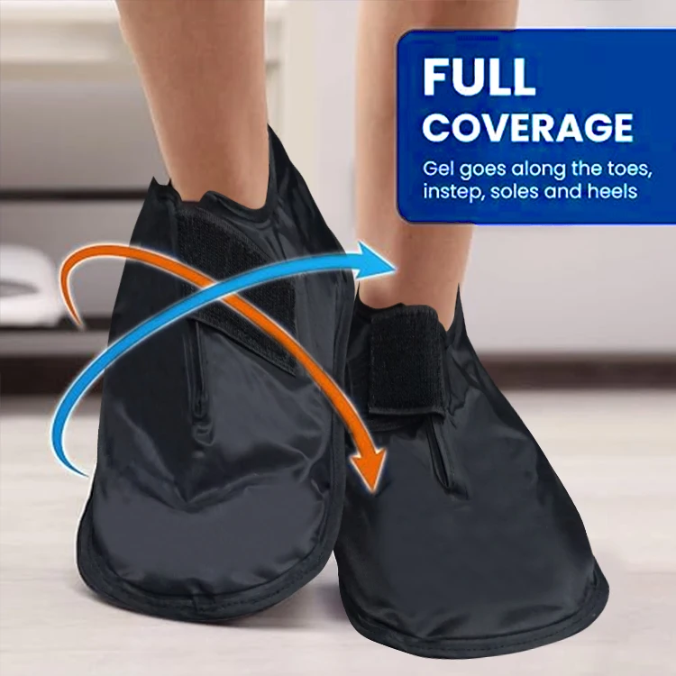 Hot Cold Therapy Gel Ankle Boot Ice Pack Wrap for Foot After Surgery Plantar Fasciitis Foot Pain
