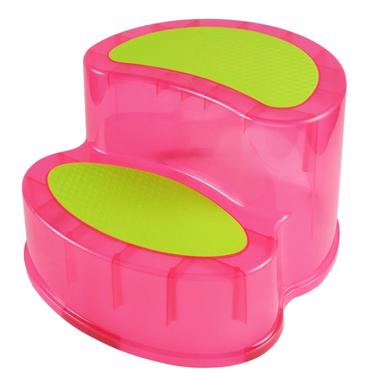 Manufacturer Wholesale Plastic Non Slip Child Two Color Double Layer Stepping Stool
