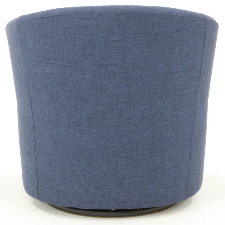 JL USA Order Free Sample Upholstered Swivel Barrel Chair Single Armchair Classic Design Cozy Sofa Chair
