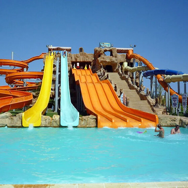 Factory Popular Swimming Pool China Factory Supply Long Fiberglass Water Slide