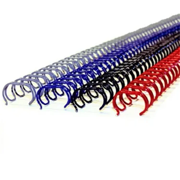 High quality Comb Binding Rings China trade Spiral Notebook Binding Nylon Coated Wire Double Loop Twin Ring Wire