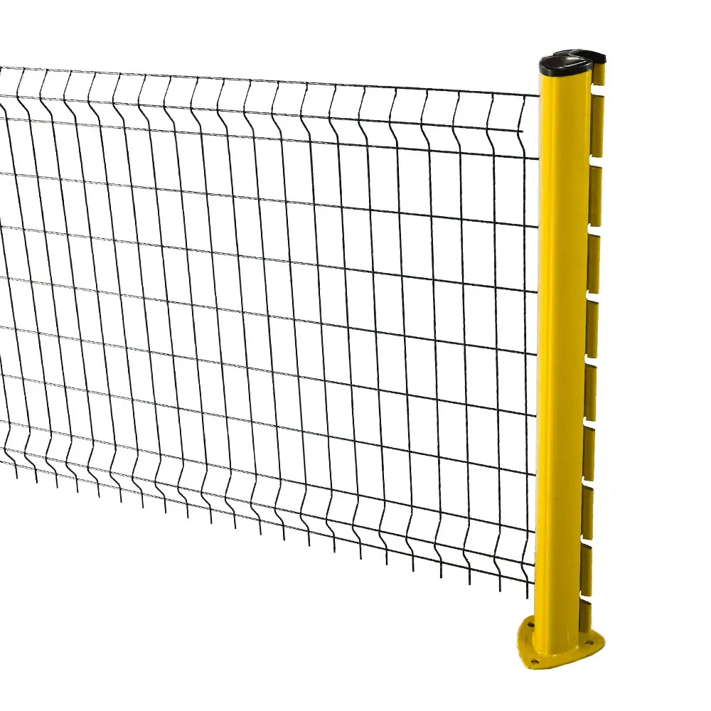 Cheap Welded Wire Mesh Galvanized Fence for Factory 3D triangle curved bending Fence Panel