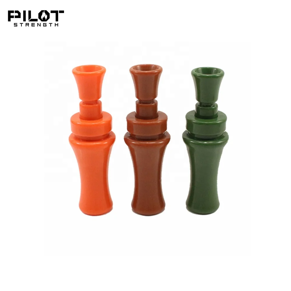 2021 PILOT SPORTS Hotsale Duck Goose Bird Colorful Acrylic Wood Voice Trap Whistle Hunting Decoys Hunting Green Duck Call (1600276077388)