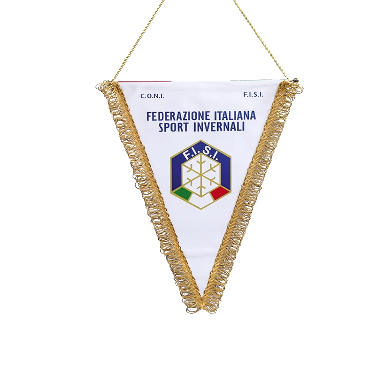 
Professional supply sports satin pennants exchange flag 