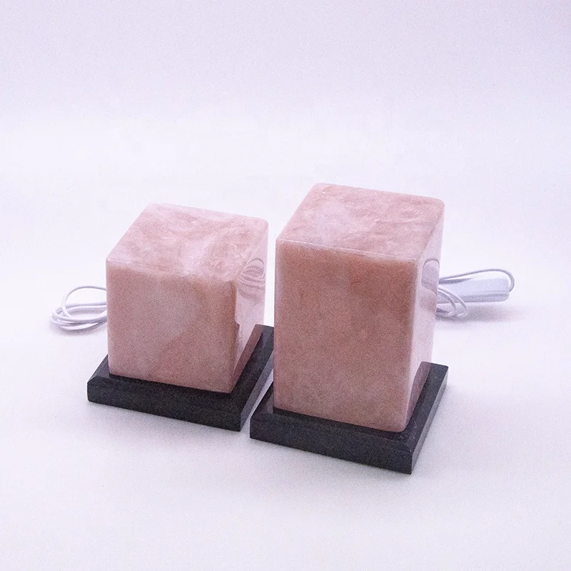 Wholesale bedside  night lamp  home decoration warm luxury pink rose quartz crystal lamp