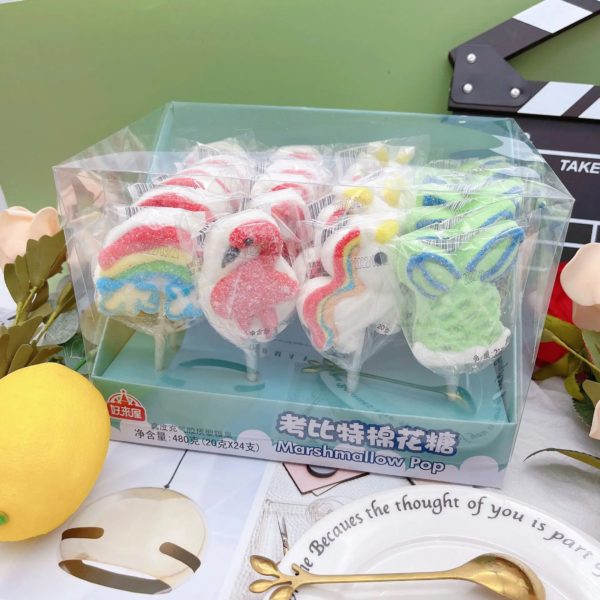 New Hot wholesale Cartoon-Shaped Cute Candy High marshmallow Lollipops for children