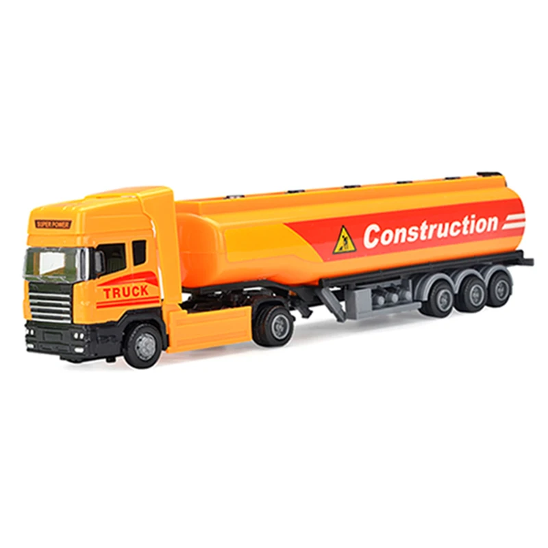 1:48 Oil Tank Truck Pull-back Vehicle Diecast Toy Simulation Tanker Trucks Alloy Model Diecast Car Toy Oil Tank Truck