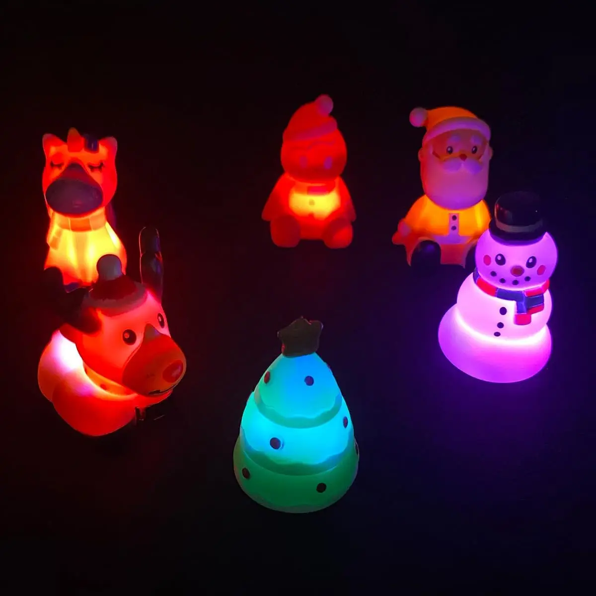 Christmas Snowman Silicone Night Lights Custom Santa Lamp Touch Sensor Creative Baby Children LED Table for Kids