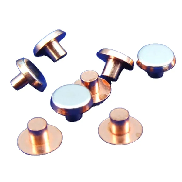 The silver electrical contacts for switch and sockets