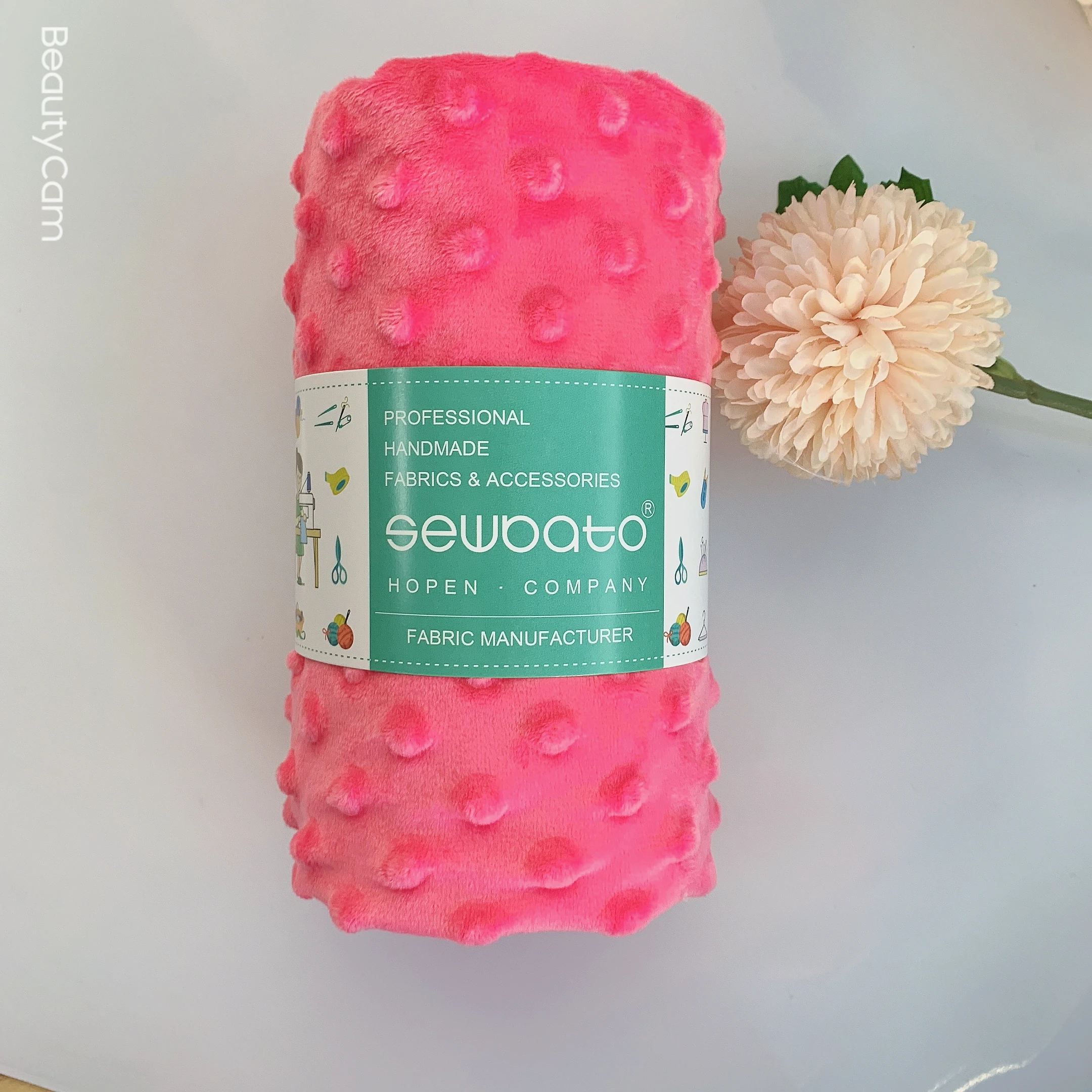 Super Soft Minky Dot Fabric For Meter Handwork Sewing Blanket Material Antipilling Plush Fabric DIY Handmade Toys