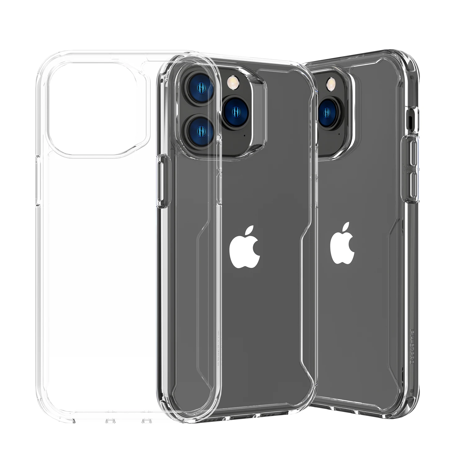 Crystal Clear Hybrid 2 in 1 Mobile Phone Back Cover for iPhone 14/14Pro/14Max/14ProMax Case