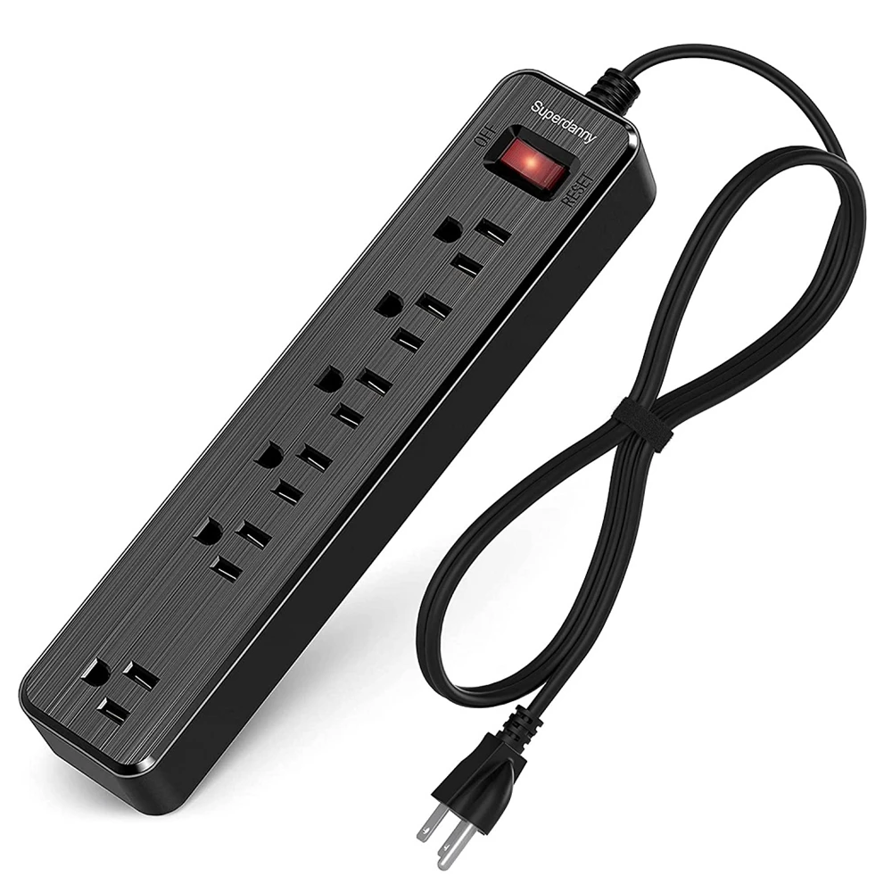 Superdanny Switches Electric Socket US Standard surge protector Power Strip USB  Outlet Extension Socket