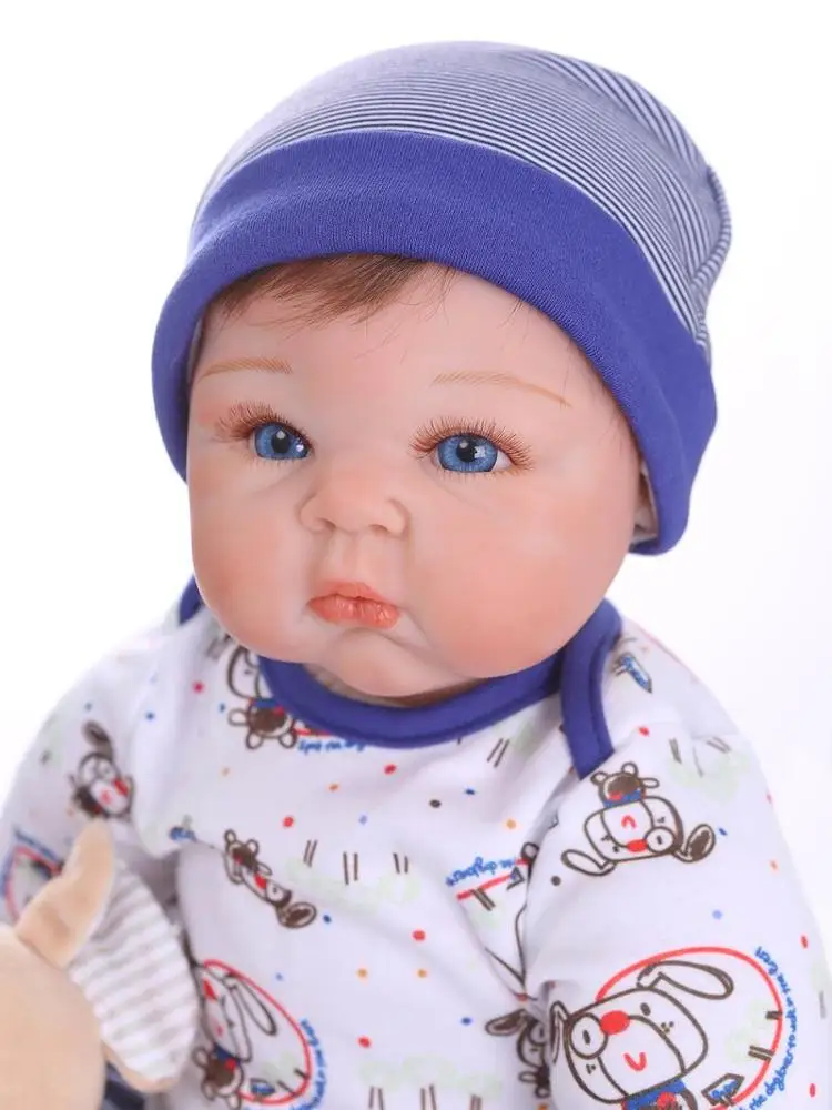 Прекрасные игрушки Реалистичные 22 дюймов полный корпус силиконовый новорожденный младенец куклы 55 см реалистичные для новорожденных