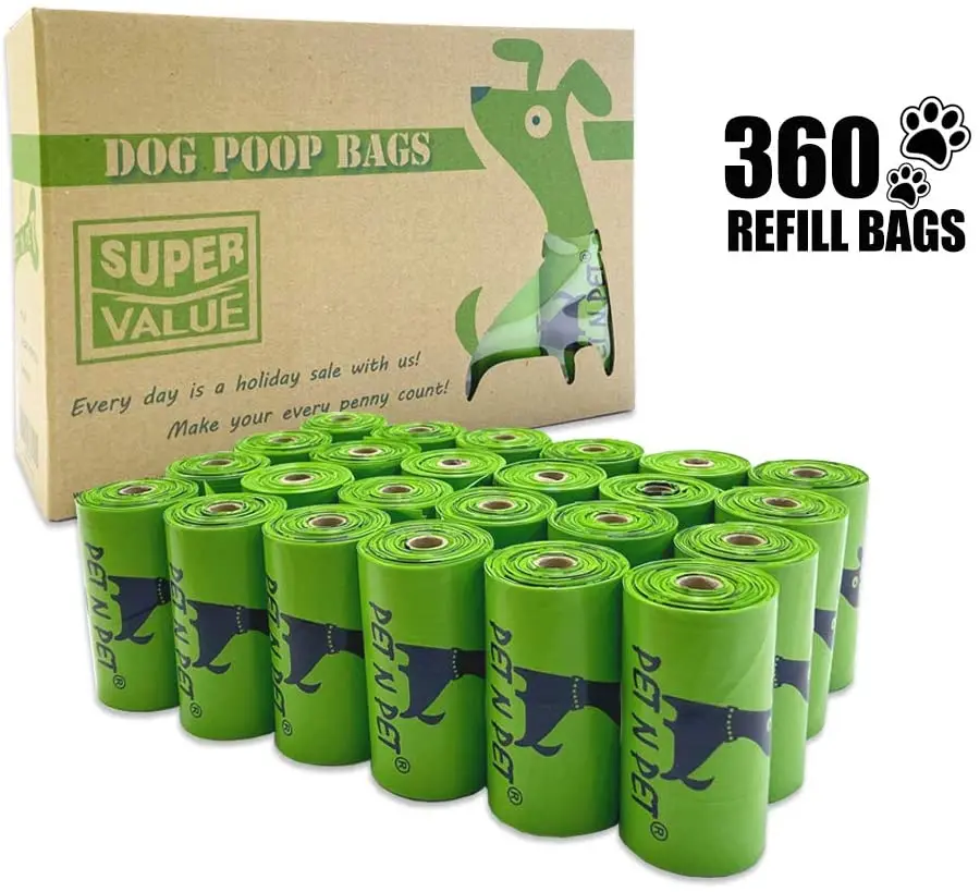 Hot selling eco friendly high quality custom logo printed biodegradable doggie waste bags for dogs wholesale pet dog poop bag