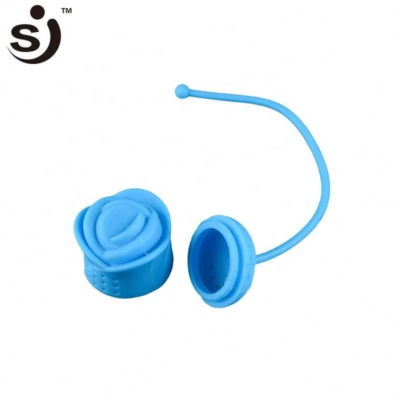 Beautiful Rose Shape Tea Filter Portable Tea Strainer Silicone Tea Infuser Wholesale Factory