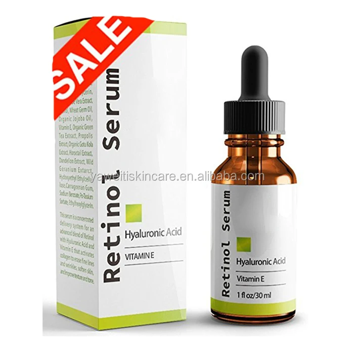 Retinol Serum 2.5% Private Label for Face Anti Wrinkles Anti-aging 100% Organic Night Moisturizing Essence for Skin Care Serum
