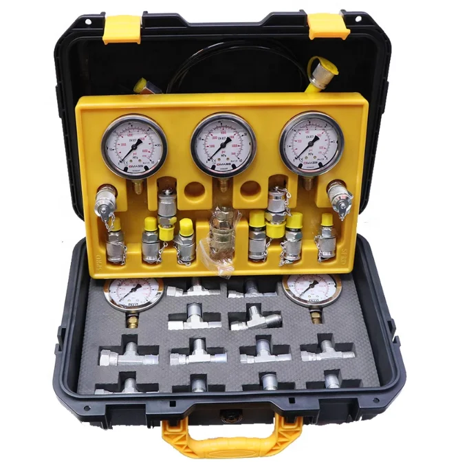 Duker новейший дизайн гидравлический инспекционный комплект экскаватор 5 манометр 11 фитинг 12 строительных материалов ремонтные мастерские техники