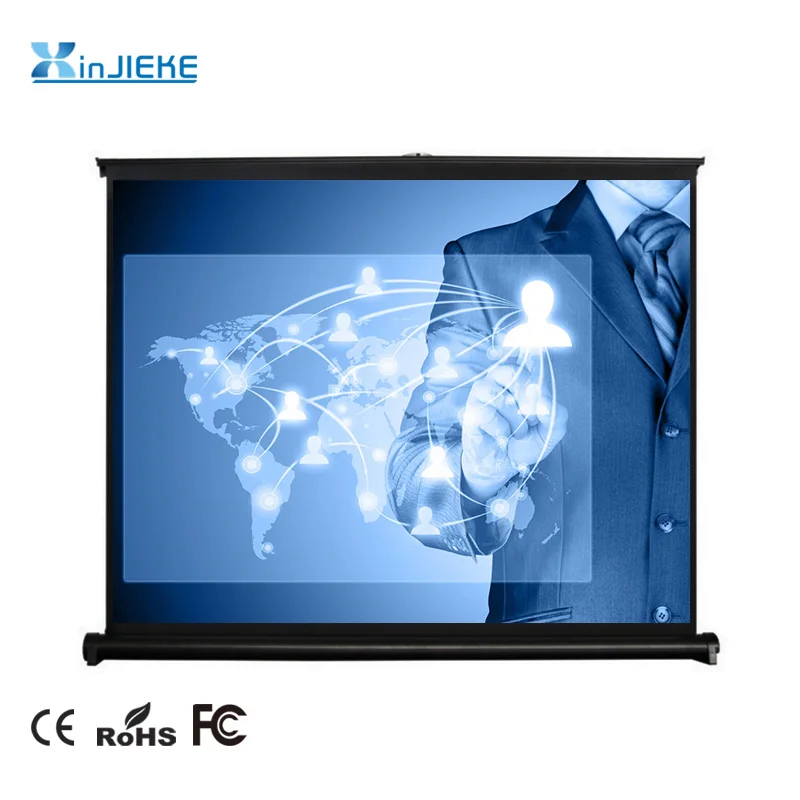 Высококачественный портативный стоячий проектор для домашнего кинотеатра, маленький настольный экран для проектора выдвижного типа, 40-50 дюймов