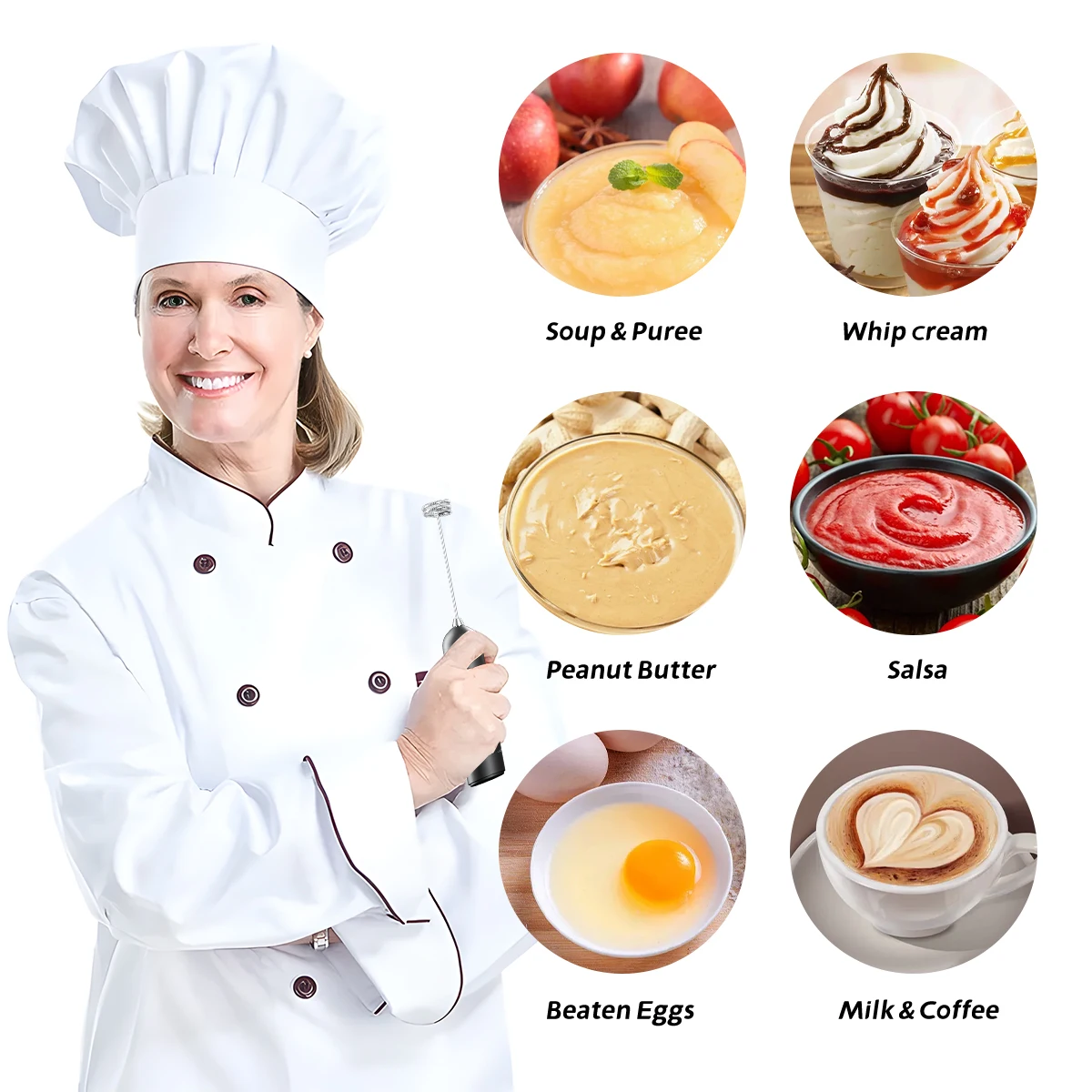 Hot Sale 2023 New Kitchen Gadgets ABS Electric Milk Frother Handheld Battery Operated Coffee Foamer Blender Coffee Stirrer