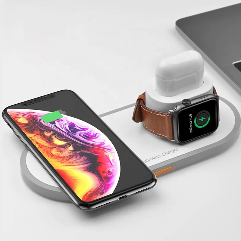  Новейшее беспроводное зарядное устройство 3 в 1 Qi для Apple Watch быстрая Беспроводная зарядная