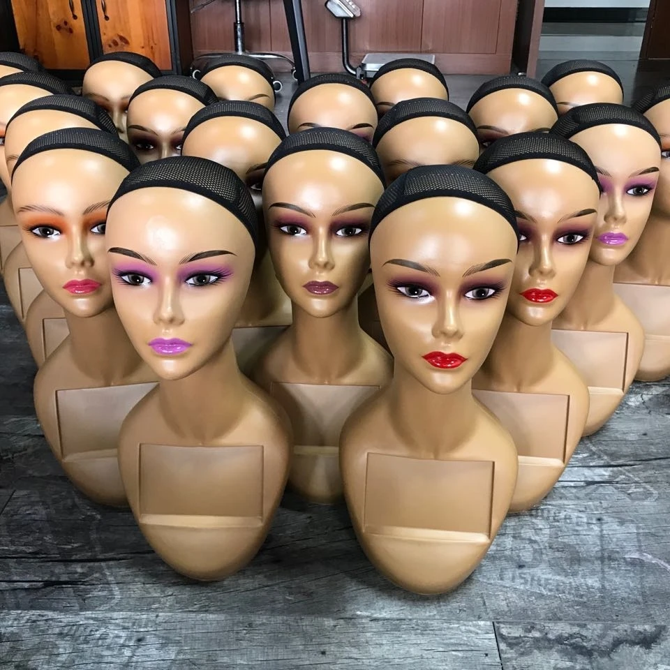 Shop Display Dolls Woman Beauty Makeup No Shoulder Standing Mannequin Dummy Head For Wig Display