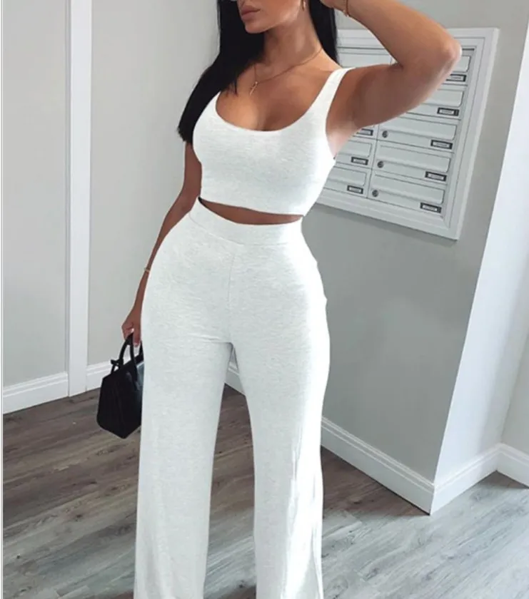 New vest + trousers casual sports casual suit elegant casual suits set for women