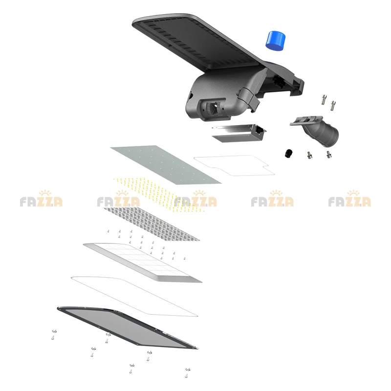 Outdoor waterproof and lightning proof duckbill cap street lamp head engineering LED street lamp non adjustable street lamp head