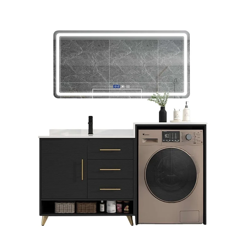 Customized Wash Basin Cabinet Washing Machine Cabinets Laundry Cabinet