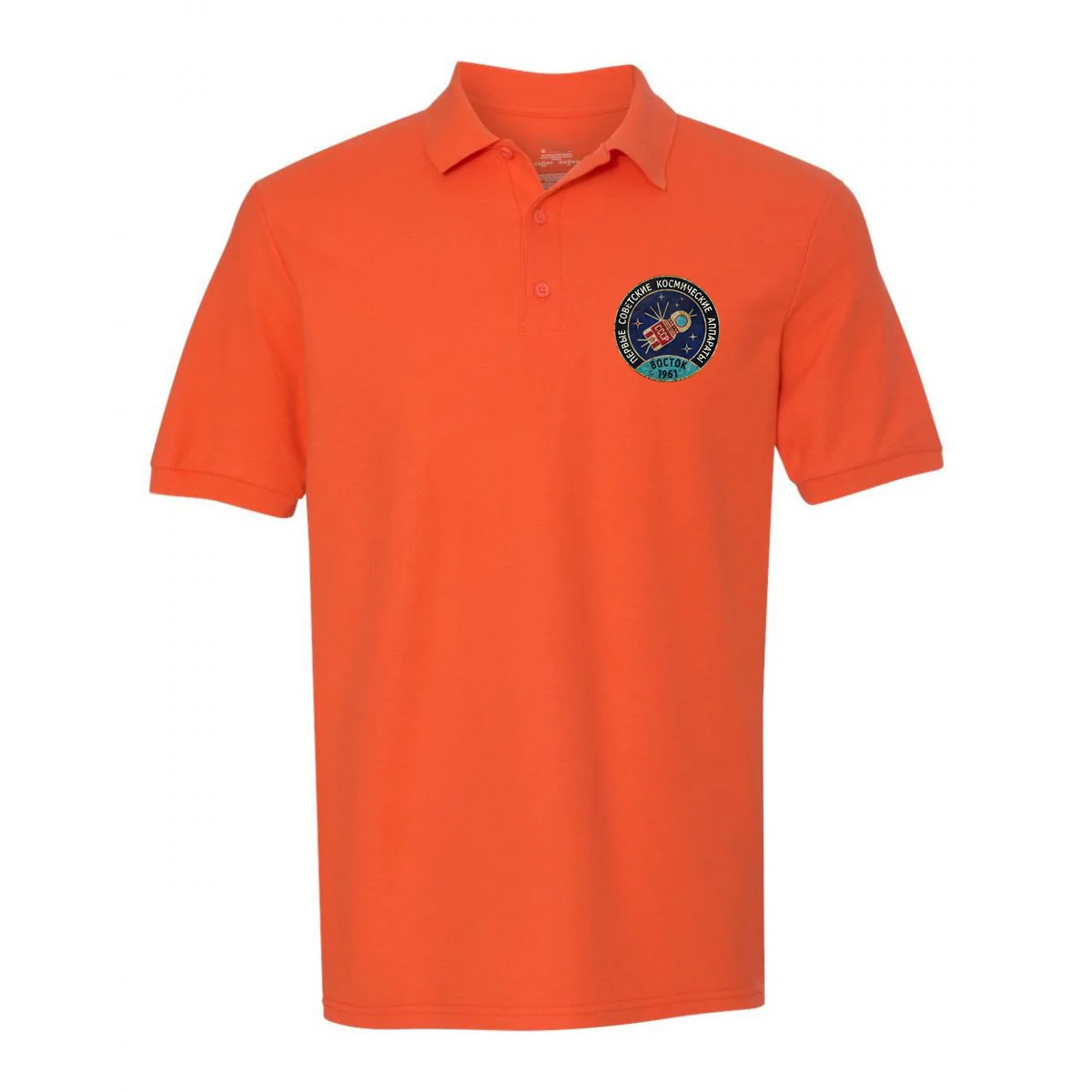 
Men Women Polo Shirts Homme Chemise Retro Russia CCCP Yuri Gagarin Boctok 1961 Blue Badge Design Vintage Space Exploration Prog 