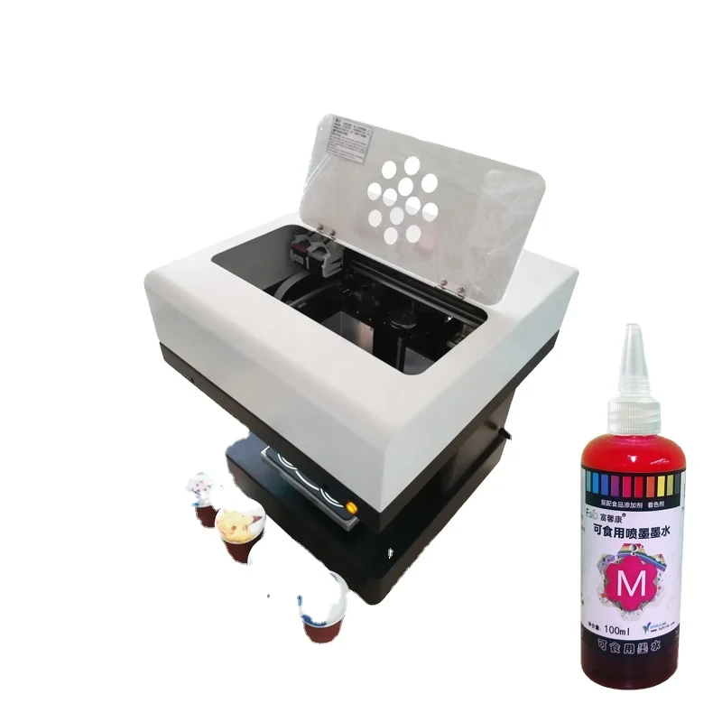 4 Cups Digital Edible Ink 3D Food Coffee Printer with WiFi For Foam Milk Latte Art Printing